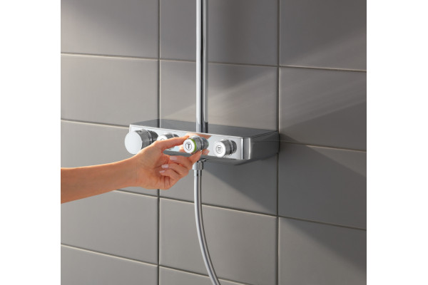Душевая стойка Grohe Euphoria SmartControl 310 Duo Cube 26508000 с термостатом, хром, штанга 113.7 см