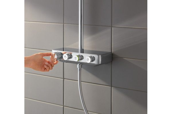 Душевая стойка Grohe Euphoria SmartControl 310 Duo Cube 26508000 с термостатом, хром, штанга 113.7 см
