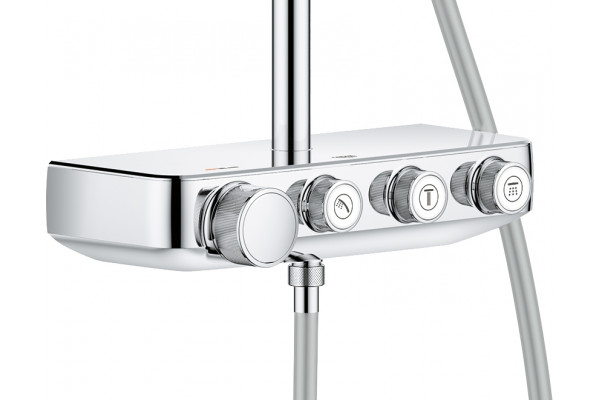 Душевая стойка Grohe Euphoria SmartControl 310 Duo Cube 26508000 с термостатом, хром, штанга 113.7 см