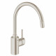 Смеситель для кухонной мойки Grohe Concetto с выдвижным высоким изливом, однорычажный, матовый