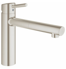 Смеситель для кухонной мойки Grohe Concetto с выдвижным изливом, однорычажный, матовый