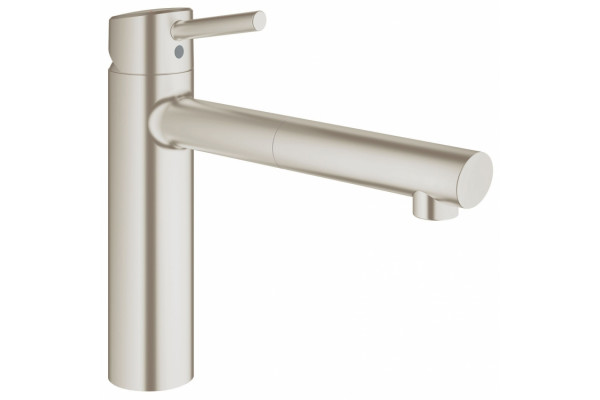 Смеситель для кухонной мойки Grohe Concetto с выдвижным изливом, однорычажный, матовый