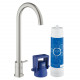 Смеситель для кухонной мойки Grohe Blue (без смешивания) с набором для подключения, однорычажный, матовый
