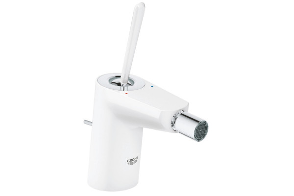 Смеситель для биде Grohe Eurodisc Joy с донным клапаном, однорычажный, белый
