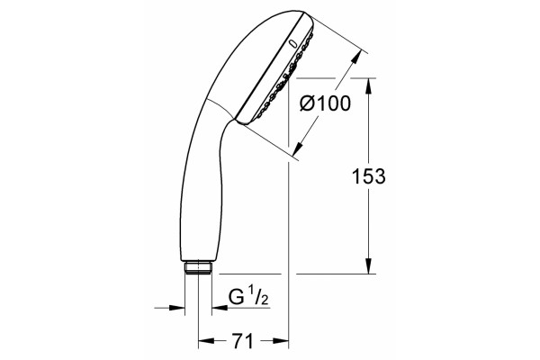 Душевая лейка Grohe Tempesta New 100  хром, 4 режима