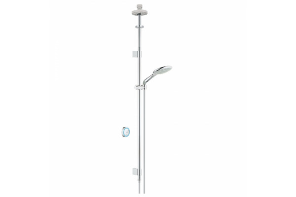 Душевой гарнитур Grohe Rainshower F-digital с цифровым управлением и электронным термостатом (потолочное подключение), хром, штанга 180 см