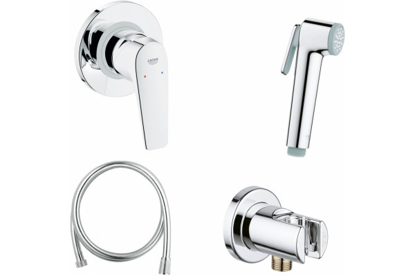 Гигиенический душ Grohe BauCurve 124900 со смесителем хром,  в современном стиле