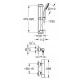 Душевой комплект Grohe Grohtherm 1000 Cosmopolitan m  хром,  в стиле hi-tech
