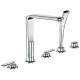 Смеситель для ванны Grohe Veris с душевым гарнитуром на борт ванны, двухвентильный, хром