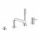 Смеситель для ванны Grohe Essence с душевым гарнитуром на борт ванны, однорычажный, хром