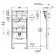 Система инсталляции для писсуаров Grohe Rapid SL  цвет синий, 50x17.2x148.5 см