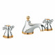 Смеситель для раковины Grohe Sinfonia с донным клапаном, двухвентильный, хром/золото