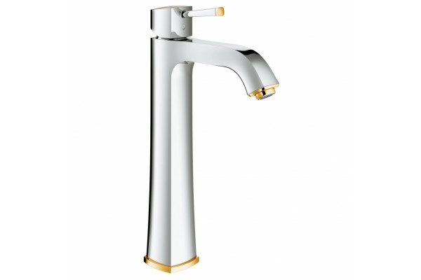 Смеситель для раковины Grohe Grandera, свободностоящий, однорычажный, хром/золото