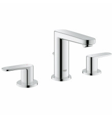 Смеситель для раковины Grohe Europlus на 3 отверстия с донным клапаном, двухвентильный, хром