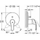Смеситель Grohe Eurosmart 24043002 для ванны однорычажный, хром