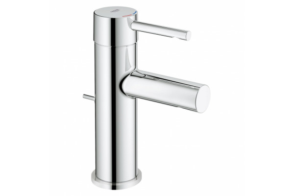 Смеситель для раковины Grohe Essence с донным клапаном и ограничением расхода воды, однорычажный, хром