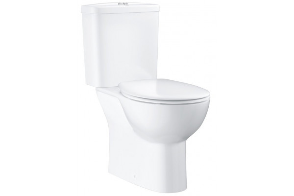 Унитаз-компакт Grohe Bau Ceramic 39349000 безободковый белый, овальный, 35.6x60 см