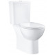 Унитаз-компакт Grohe Bau Ceramic 39349000 безободковый белый, овальный, 35.6x60 см