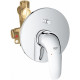 Смеситель Grohe Eurostyle 23730003 С ВНУТРЕННЕЙ ЧАСТЬЮ, для ваны с душем, однорычажный, хром