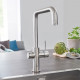 Смеситель Grohe Blue Home 31456000 с функцией фильтрации и газирования воды, сенсорный, хром