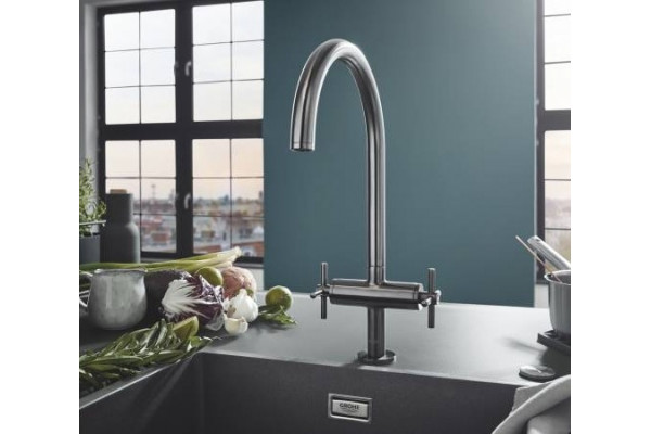 Смеситель Grohe Atrio New 30362DC0 для кухонной мойки двухвентильный, хром