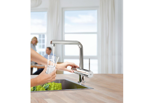 Смеситель Grohe Blue Minta New Pure 31345002 для кухонной мойки с фильтром, однорычажный, хром