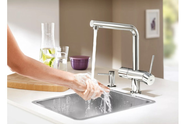 Смеситель Grohe Blue Minta New Pure 31345002 для кухонной мойки с фильтром, однорычажный, хром