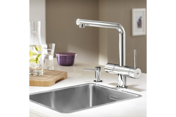 Смеситель Grohe Blue Minta New Pure 31345002 для кухонной мойки с фильтром, однорычажный, хром