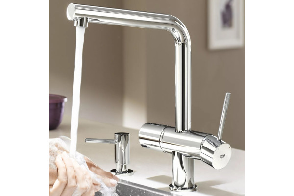 Смеситель Grohe Blue Minta New Pure 31345002 для кухонной мойки с фильтром, однорычажный, хром