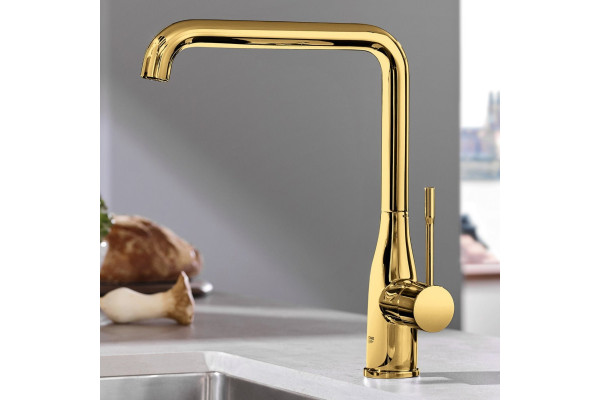 Смеситель Grohe Essence New 30269GL0 для кухонной мойки однорычажный, золото