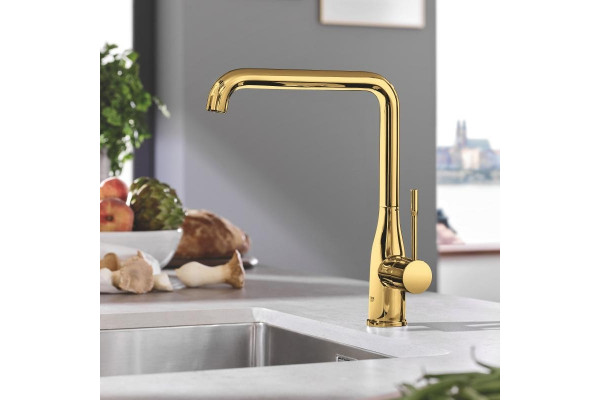Смеситель Grohe Essence New 30269GL0 для кухонной мойки однорычажный, золото
