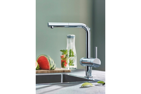 Смеситель Grohe Blue Pure Minta 31721000 для кухонной мойки однорычажный, хром