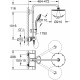 Душевая стойка Grohe Euphoria 210 26363000 с термостатом, хром, штанга 103.2 см