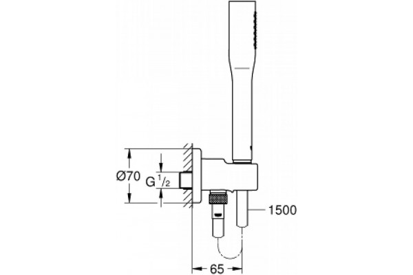 Душевой гарнитур Grohe Euphoria Cosmopolitan 26404000 хром, штанга 21 см
