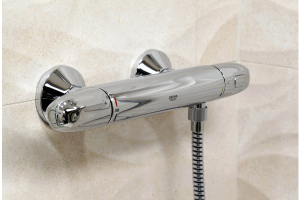 Душевой комплект Grohe Grohtherm 1000 34151004 смеситель + душевой гарнитур хром,  в стиле hi-tech