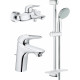 Душевой комплект Grohe Eurostyle New 124416 хром, шланг пластиковый 150 см