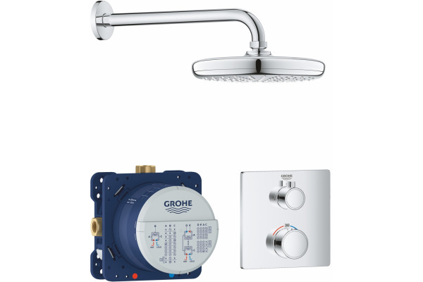 Душевой комплект Grohe Grohtherm 34728000 хром, 1 режим