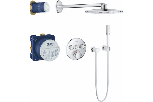 Душевой комплект Grohe Grohtherm SmartControl 34705000 с термостатом, хром, шланг 150 см