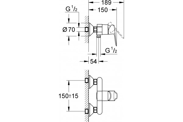 Душевой комплект Grohe BauEdge 122277 хром, шланг 175 см