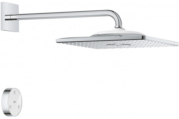 Верхний душ Grohe Rainshower 310 SmartConnect 26642000 с пультом дистанционного управления, хром,  в современном стиле