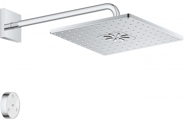 Верхний душ Grohe Rainshower 310 SmartConnect 26642000 с пультом дистанционного управления, хром,  в современном стиле