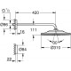 Верхний душ Grohe Rainshower 310 SmartConnect 26640000 с пультом дистанционного управления, хром,  в современном стиле