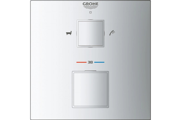 Термостат Grohe Grohtherm Cube 24155000 для ванны с душем, термостат, хром