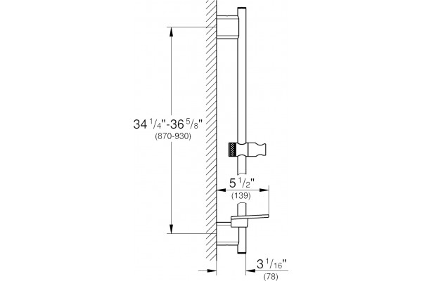 Душевая штанга Grohe Rainshower SmartActive 26603000 хром, 93 см