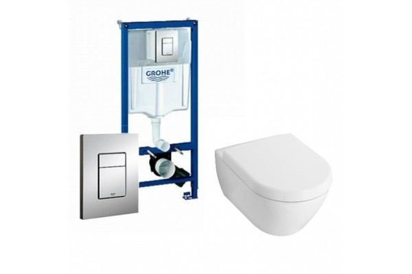 Комплект инсталляция Grohe Rapid SL + унитаз Villeroy & Boch Subway 2.0 + крышка 