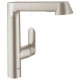 Смеситель для кухонной мойки Grohe K7 с выдвижным изливом, однорычажный, матовый