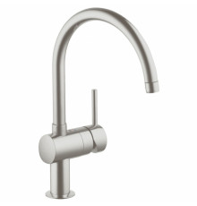 Смеситель для кухонной мойки Grohe Minta с C-изливом, однорычажный, матовый