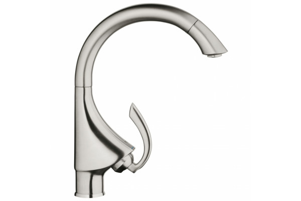 Смеситель для кухонной мойки Grohe K4 с выдвижным изливом, однорычажный, матовый