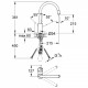 Смеситель для кухонной мойки Grohe Concetto с выдвижным высоким изливом, однорычажный, матовый