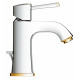 Смеситель для раковины Grohe Grandera с донным клапаном, однорычажный, хром/золото